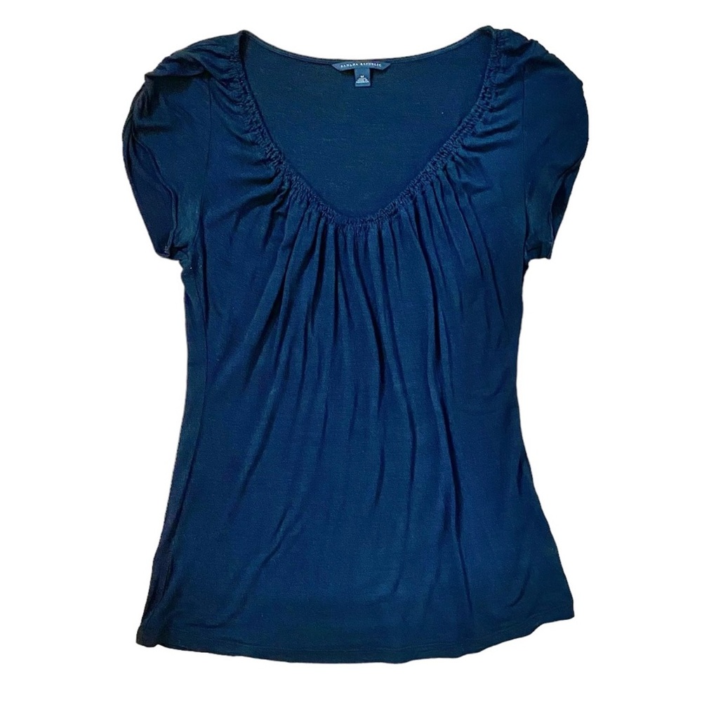 BANANA REPUBLIC scoop neck ruched top